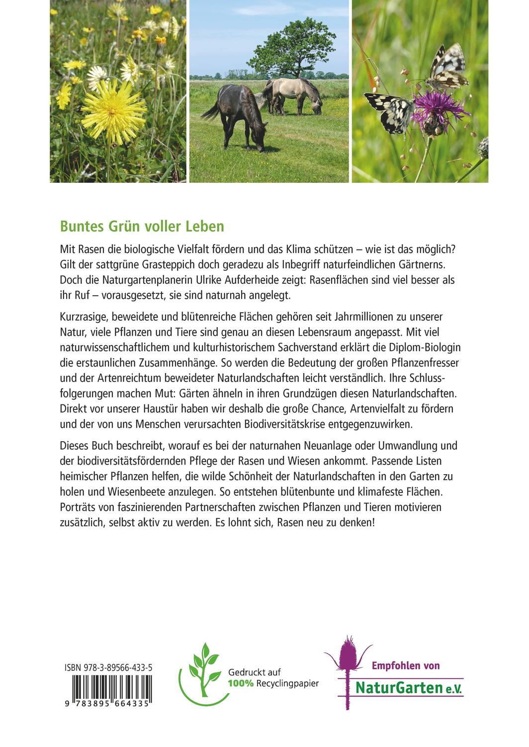 Rückseite: 9783895664335 | Die Rasen-Revolution | Ulrike Aufderheide | Buch | 176 S. | Deutsch