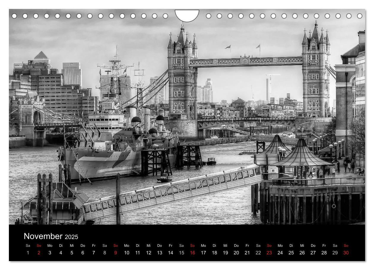 Bild: 9783435557080 | Unterwegs in London (Wandkalender 2025 DIN A4 quer), CALVENDO...