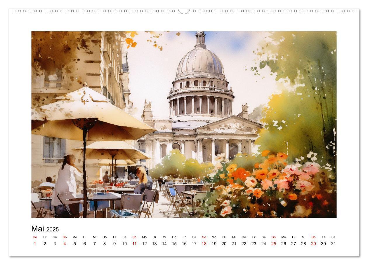 Bild: 9783383825835 | Romantisches Paris (Wandkalender 2025 DIN A2 quer), CALVENDO...