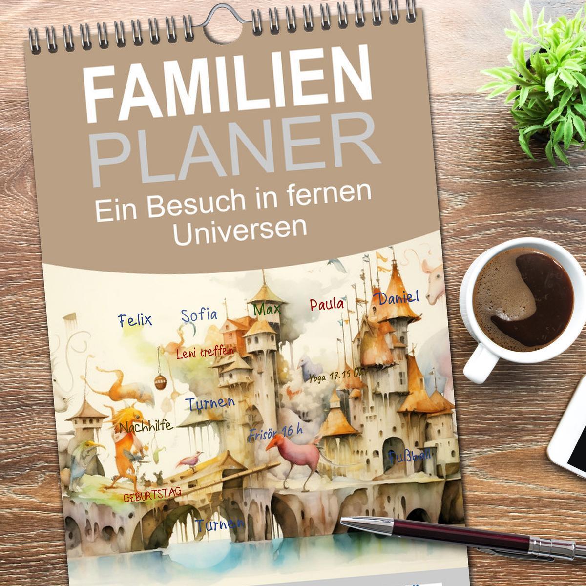 Bild: 9783457133798 | Familienplaner 2025 - Ein Besuch in fernen Universen mit 5 Spalten...