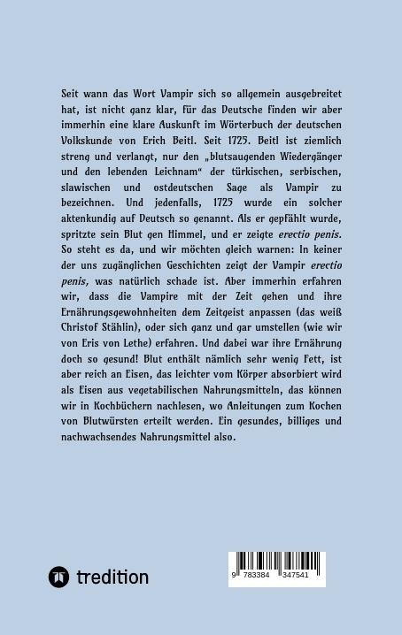 Rückseite: 9783384347541 | Schön wie Milch und Blut | Vampirische Geschichten | Treudl (u. a.)