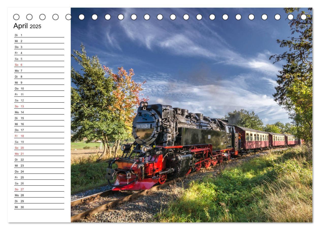 Bild: 9783435215744 | Schmalspurbahnen im Harz (Tischkalender 2025 DIN A5 quer), CALVENDO...