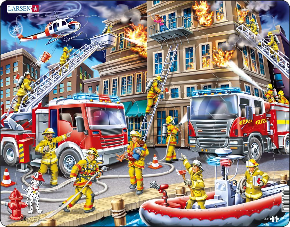 Cover: 7023852119761 | Puzzle - Feuerwehr | Puzzle | Larsen | EAN 7023852119761