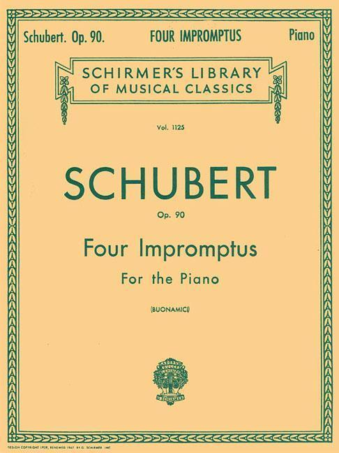 Cover: 9780793552016 | 4 Impromptus, Op. 90: Schirmer Library of Classics Volume 1125...