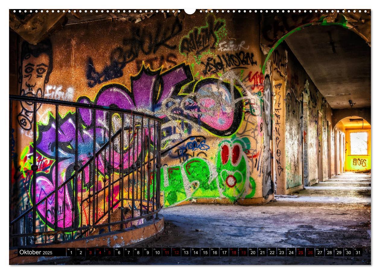 Bild: 9783435309924 | Lost Places Graffiti (Wandkalender 2025 DIN A2 quer), CALVENDO...