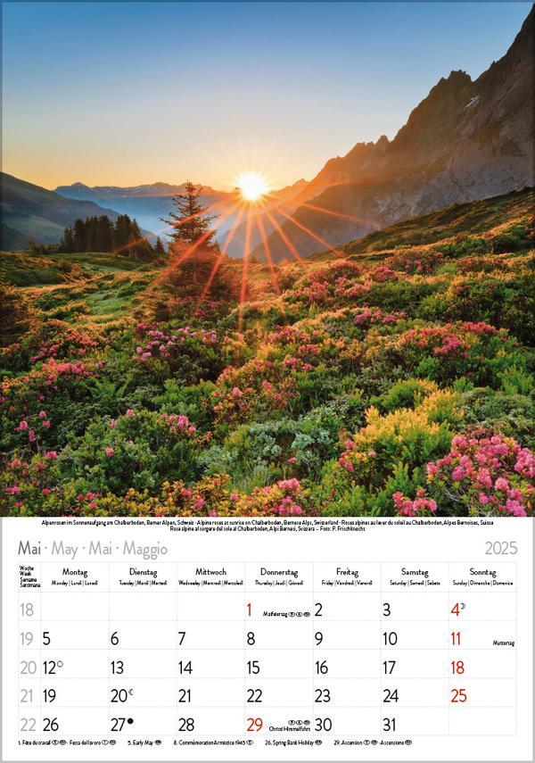 Bild: 9783731876113 | Die Alpen 2025 | Verlag Korsch | Kalender | Spiralbindung | 13 S.