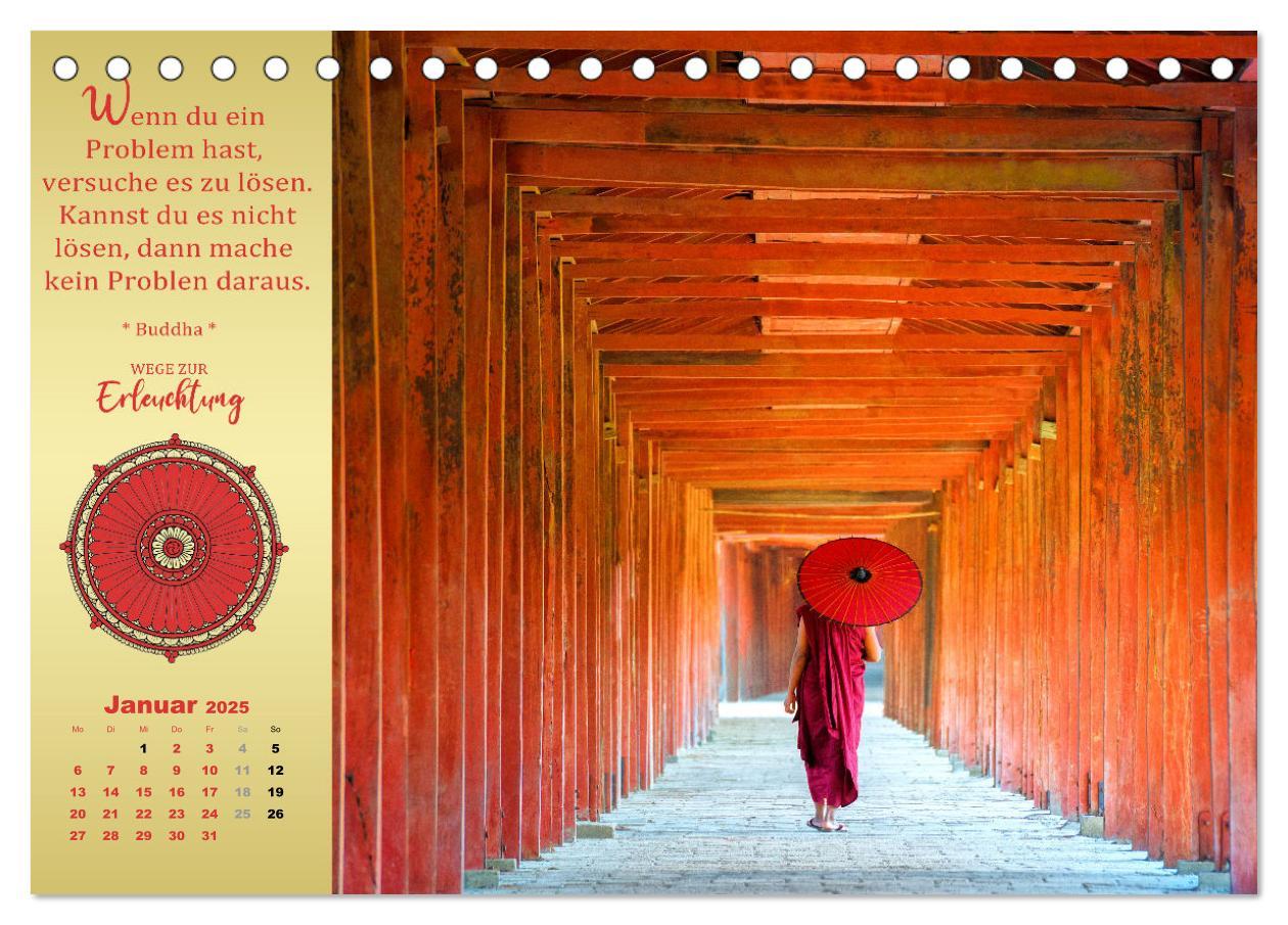 Bild: 9783383907845 | Buddhistische Weisheiten - Wege zur Erleuchtung (Tischkalender 2025...