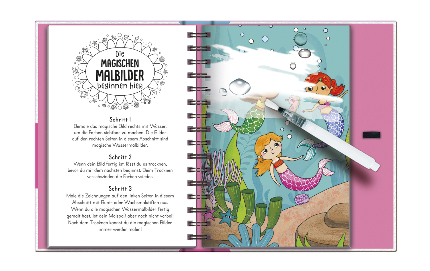 Bild: 9783741524714 | Magic Water Colouring - Meerjungfrauen | Jenny Copper | Buch | 32 S.