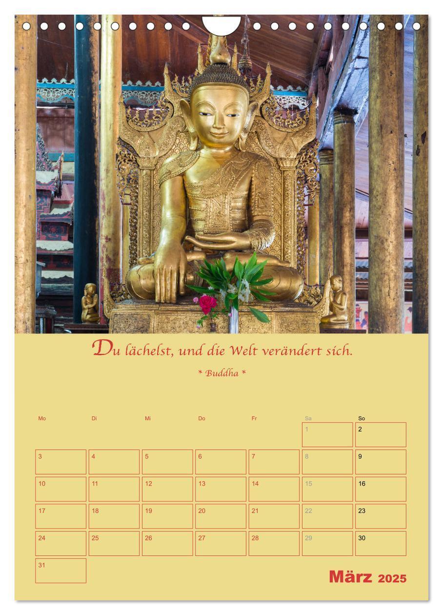 Bild: 9783435928484 | BUDDHA IN GOLD - Mit buddhistischen Sprüchen (Wandkalender 2025 DIN...