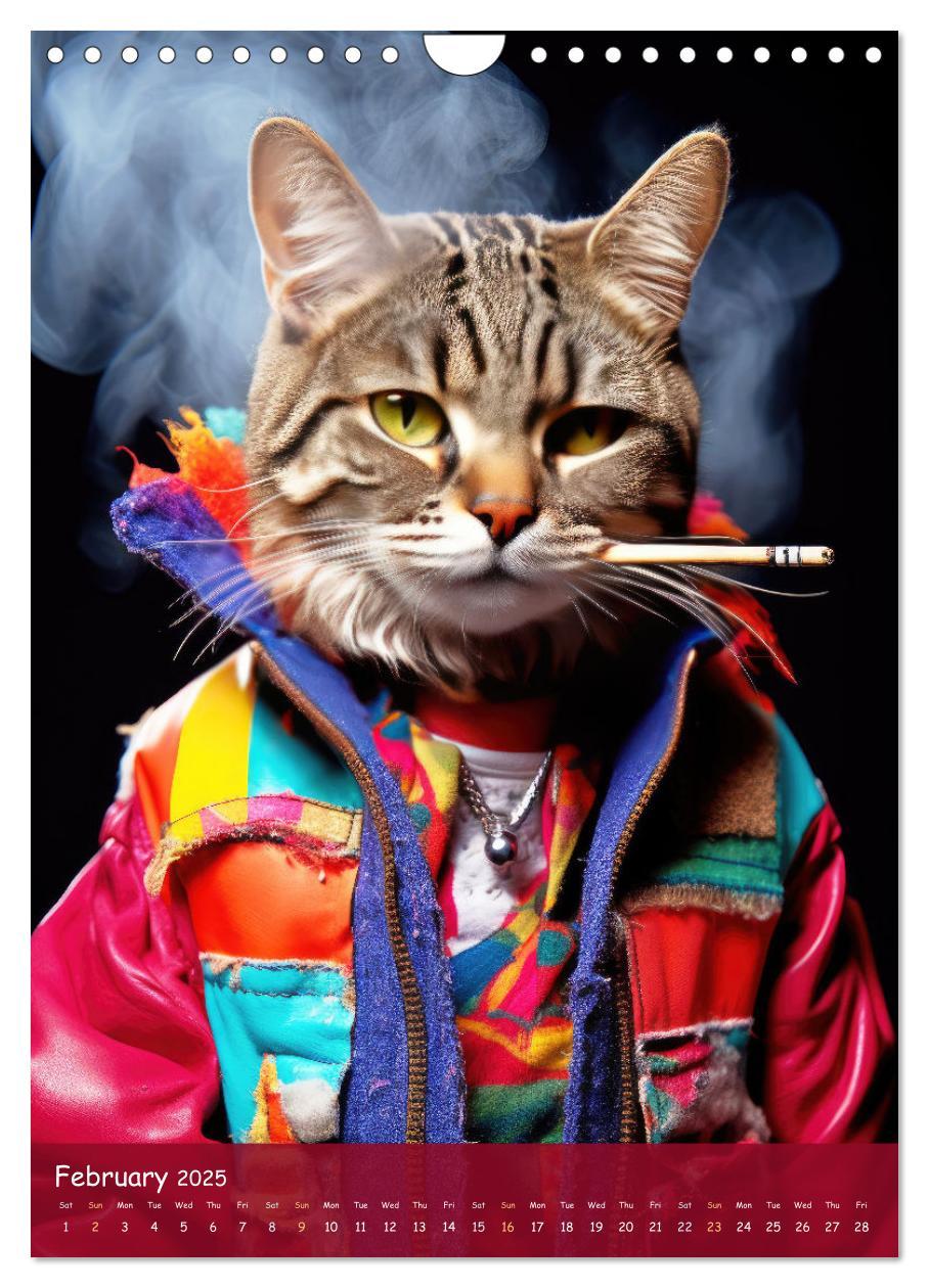 Bild: 9781325980161 | Crazy gangster cats (Wall Calendar 2025 DIN A4 portrait), CALVENDO...