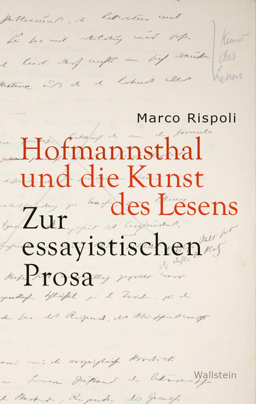 Cover: 9783835339255 | Hofmannsthal und die Kunst des Lesens | Zur essayistischen Prosa