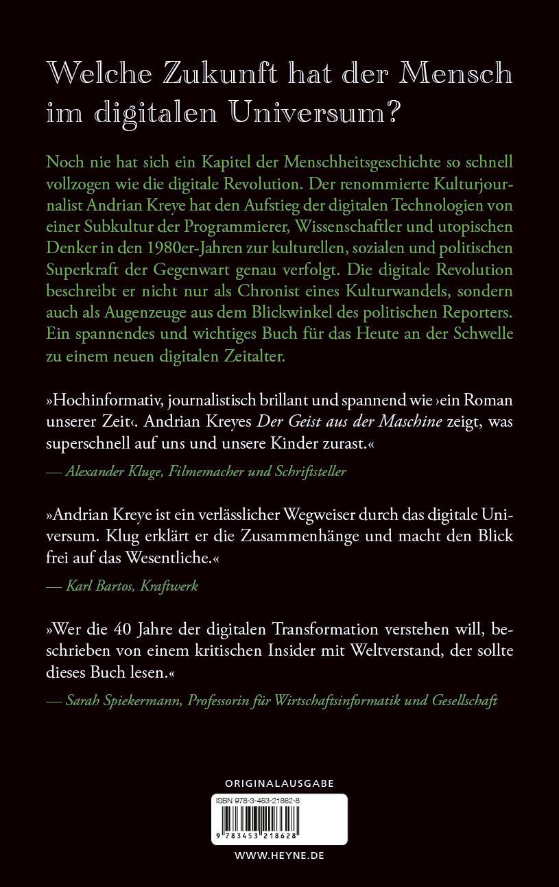 Bild: 9783453218628 | Der Geist aus der Maschine | Andrian Kreye | Buch | 368 S. | Deutsch