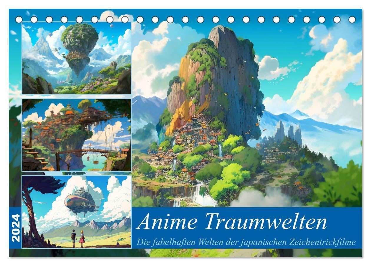 Cover: 9783383082771 | Anime Traumwelten (Tischkalender 2024 DIN A5 quer), CALVENDO...