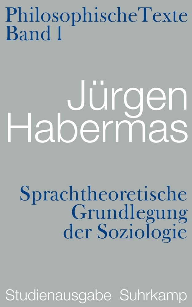 Cover: 9783518585269 | Sprachtheoretische Grundlegung der Soziologie | Jürgen Habermas | Buch