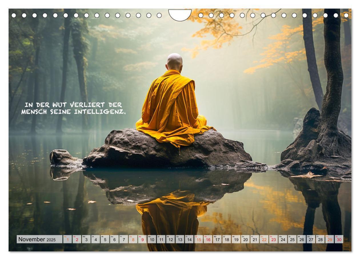 Bild: 9783383775000 | Buddhistische Sprüche (Wandkalender 2025 DIN A4 quer), CALVENDO...