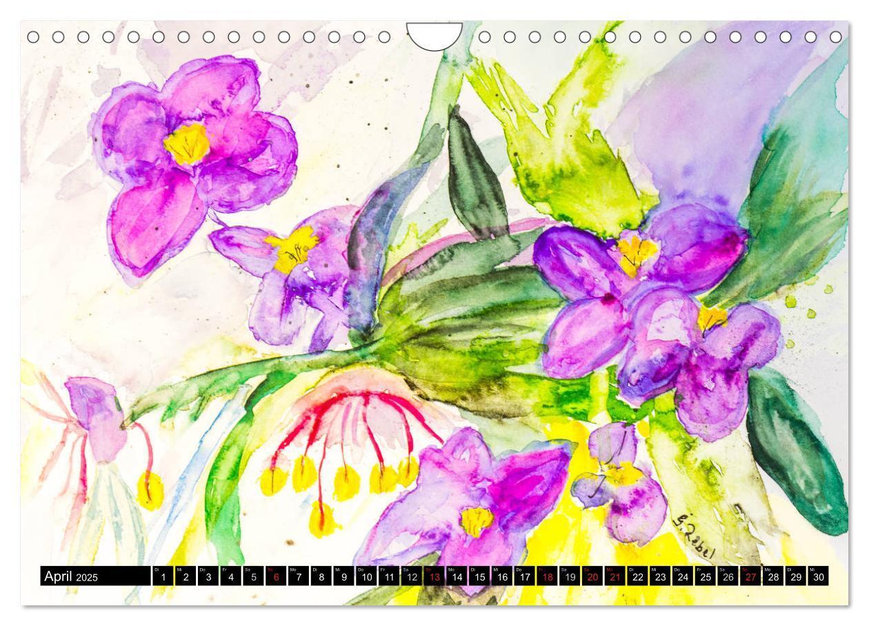 Bild: 9783435498635 | Blumenjahr - Bunte Blüten in Aquarell (Wandkalender 2025 DIN A4...