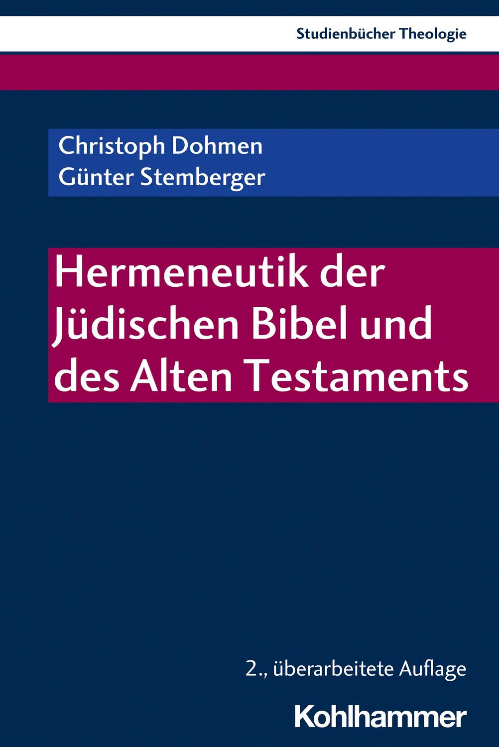 Cover: 9783170361409 | Hermeneutik der Jüdischen Bibel und des Alten Testaments | Taschenbuch