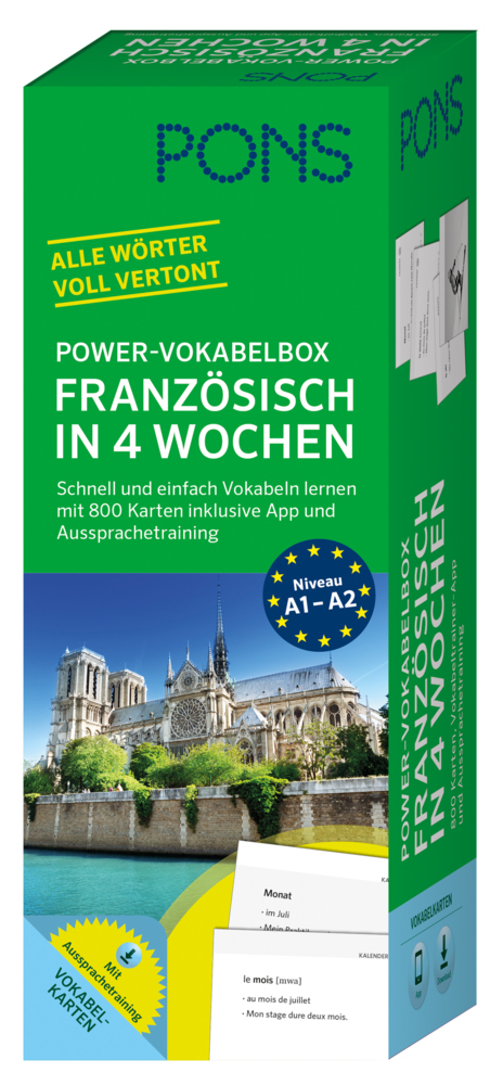 Cover: 9783125601109 | PONS Power-Vokabelbox Französisch in 4 Wochen | Taschenbuch | 800 S.