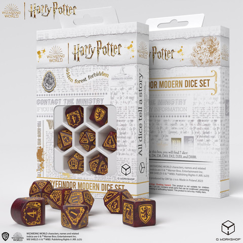 Cover: 5907699496730 | Harry Potter. Gryffindor Modern Dice Set - Red | Q-workshop