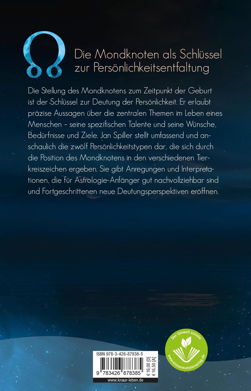 Rückseite: 9783426878385 | Astrologie und Seele | Jan Spiller | Taschenbuch | Deutsch | 2019