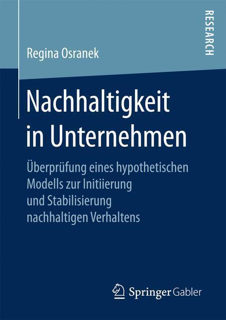 Cover: 9783658173432 | Nachhaltigkeit in Unternehmen | Regina Osranek | Taschenbuch | xv