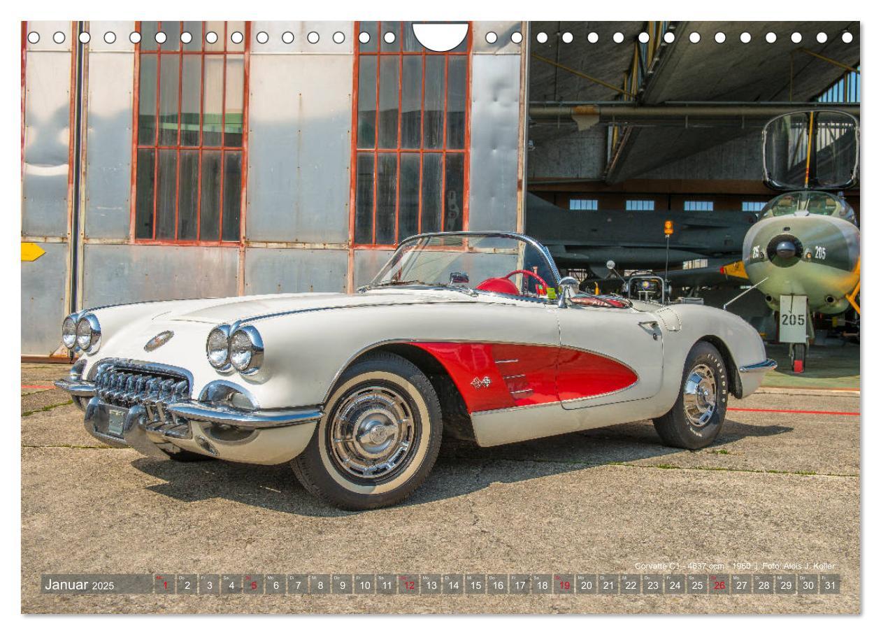 Bild: 9783435363261 | Corvette Oldtimer 2025 (Wandkalender 2025 DIN A4 quer), CALVENDO...