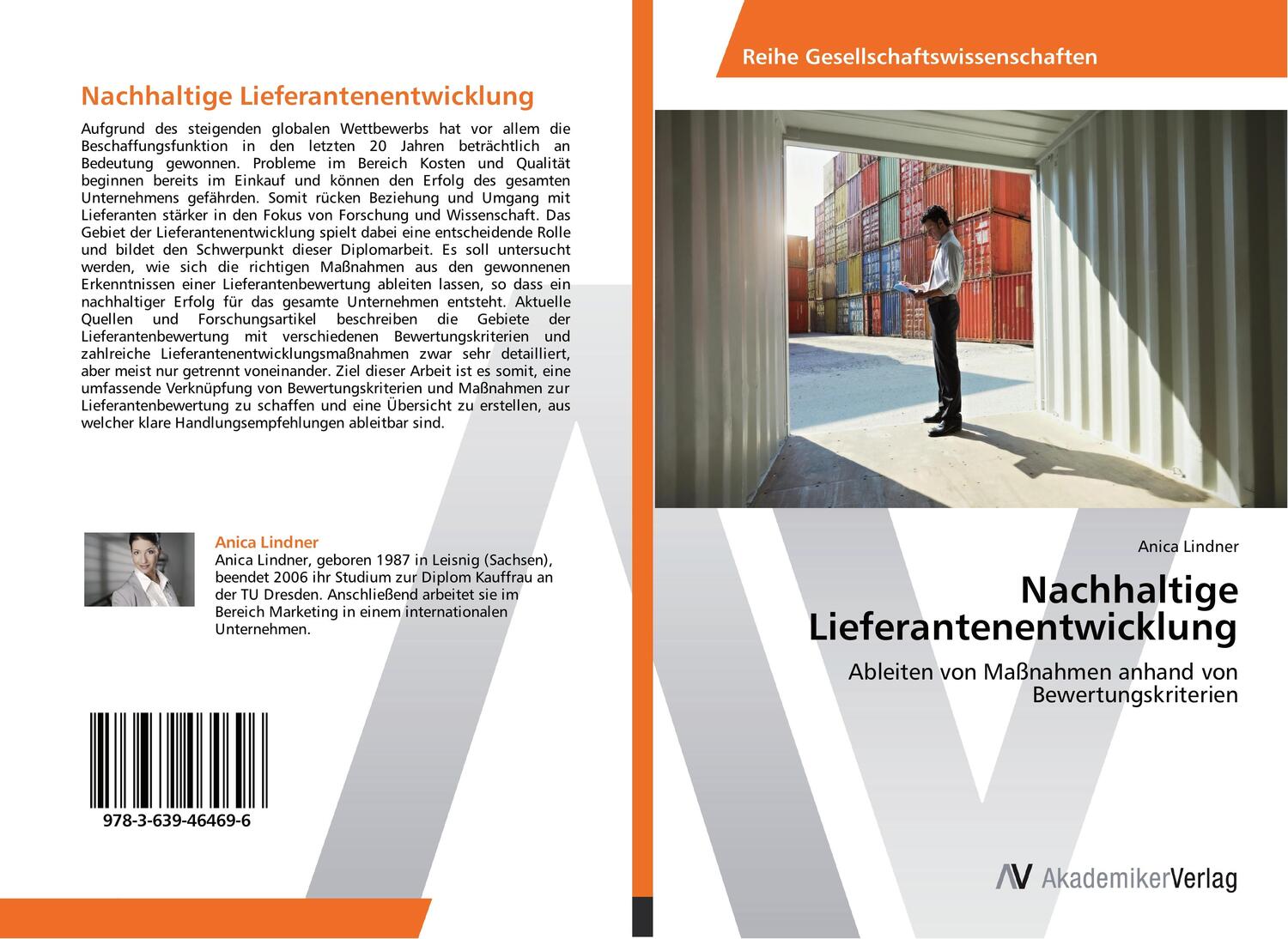 Cover: 9783639464696 | Nachhaltige Lieferantenentwicklung | Anica Lindner | Taschenbuch