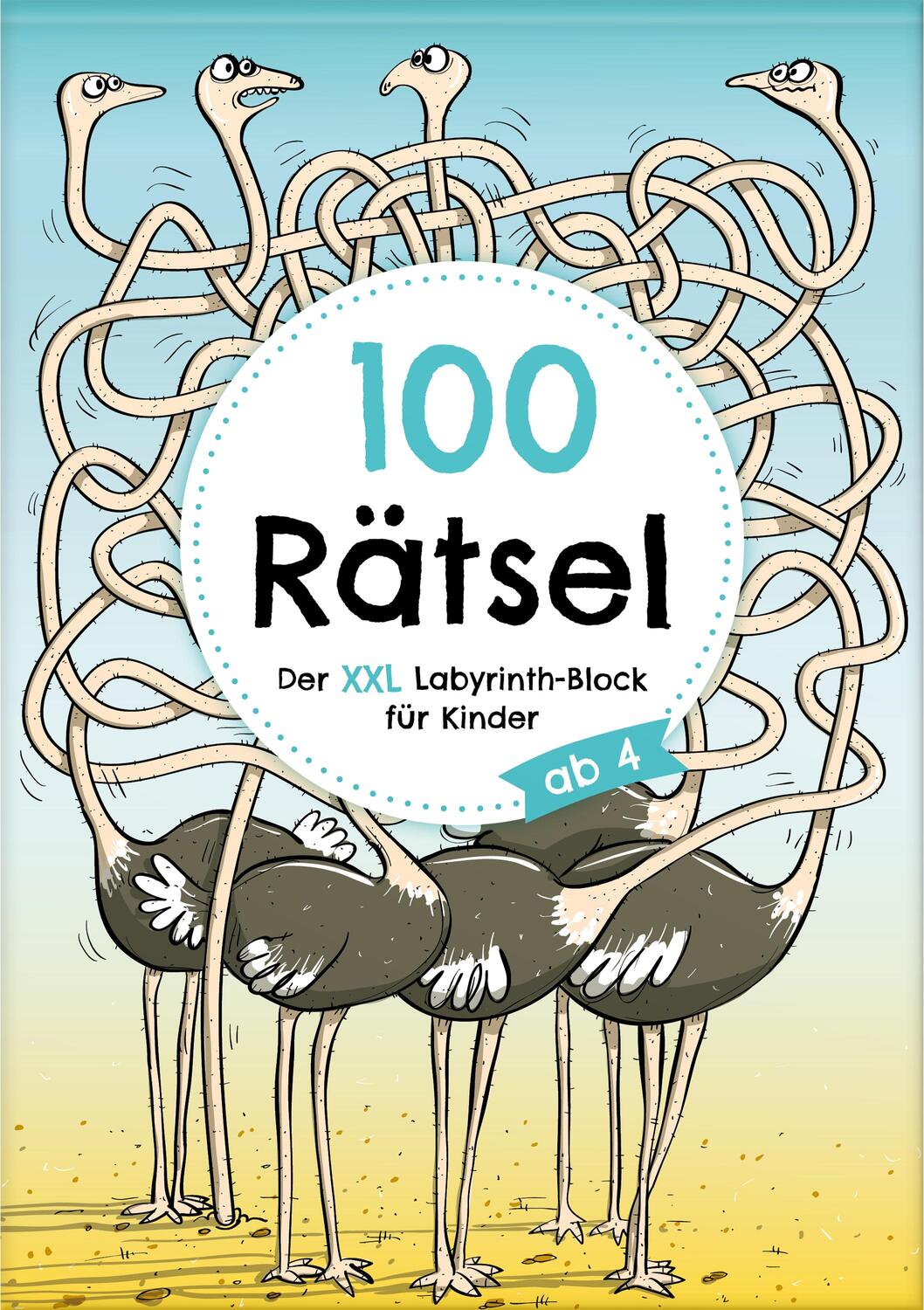 Cover: 9783985956814 | 100 Rätsel: Der XXL Labyrinth-Block für Kinder ab 4 | Lisa Wirth