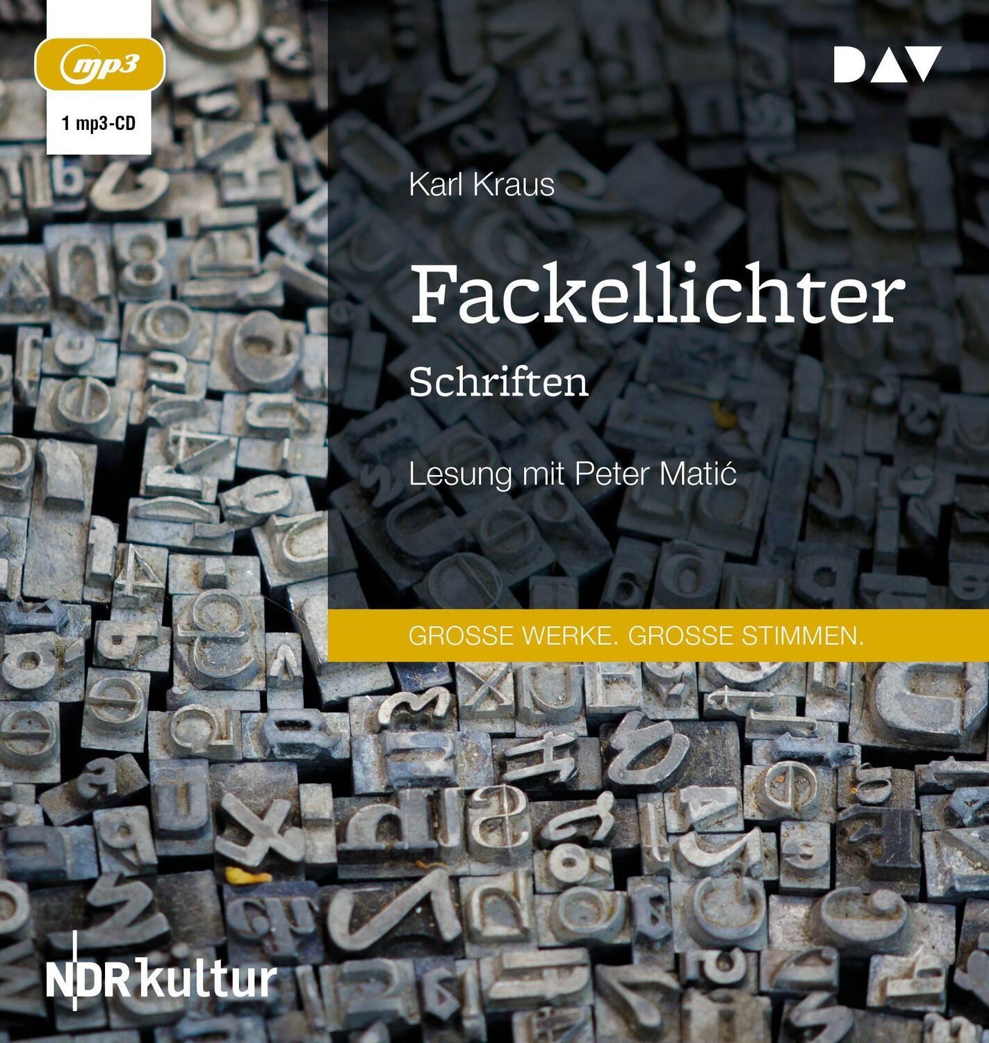 Cover: 9783742418418 | Fackellichter. Schriften | Lesung mit Peter Matic (1 mp3-CD) | Kraus