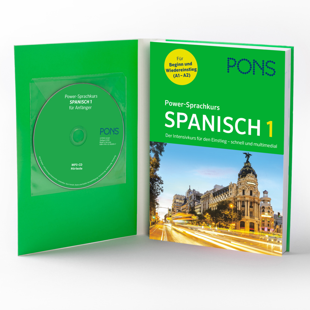 Bild: 9783125623057 | PONS Power-Sprachkurs Spanisch 1, m. Audio-CD u. Online-Tests | Buch