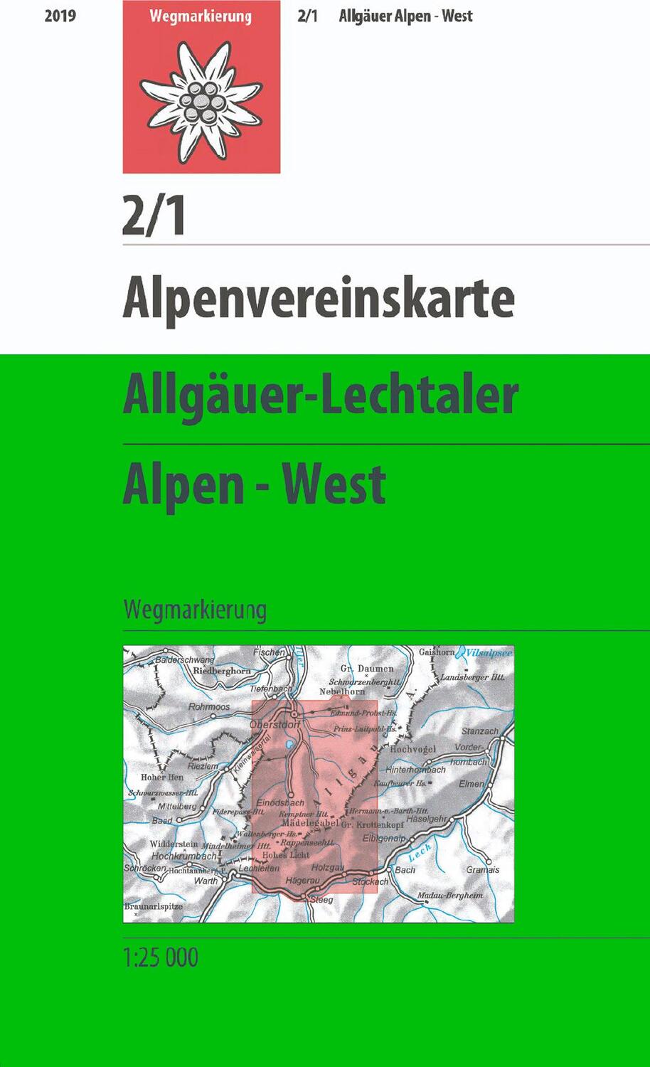 Cover: 9783928777131 | DAV Alpenvereinskarte 02/1 Allgäuer - Lechtaler Alpen - West 1 : 25...