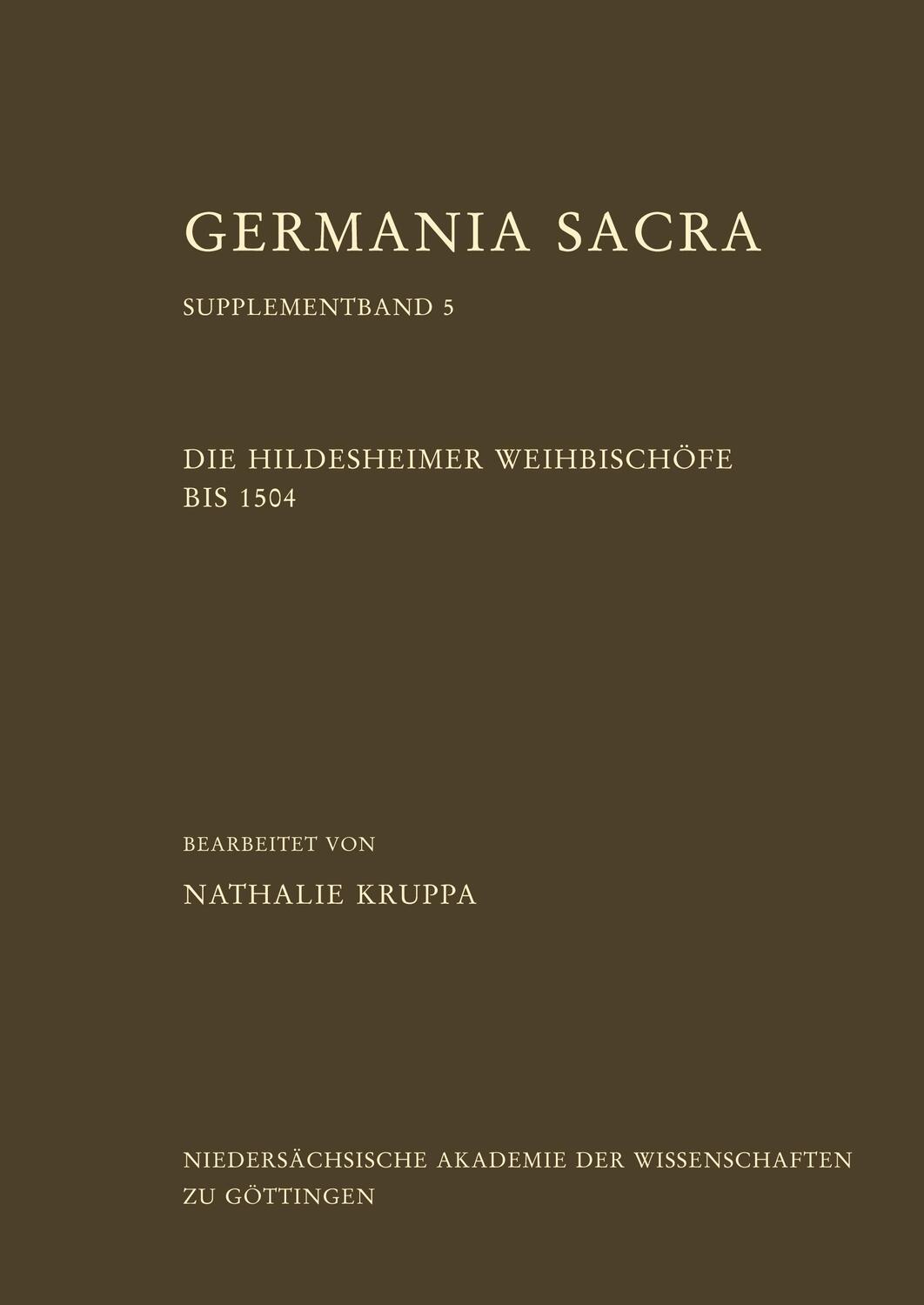 Cover: 9783946048190 | Die Hildesheimer Weihbischöfe bis 1504 | Nathalie Kruppa | Taschenbuch