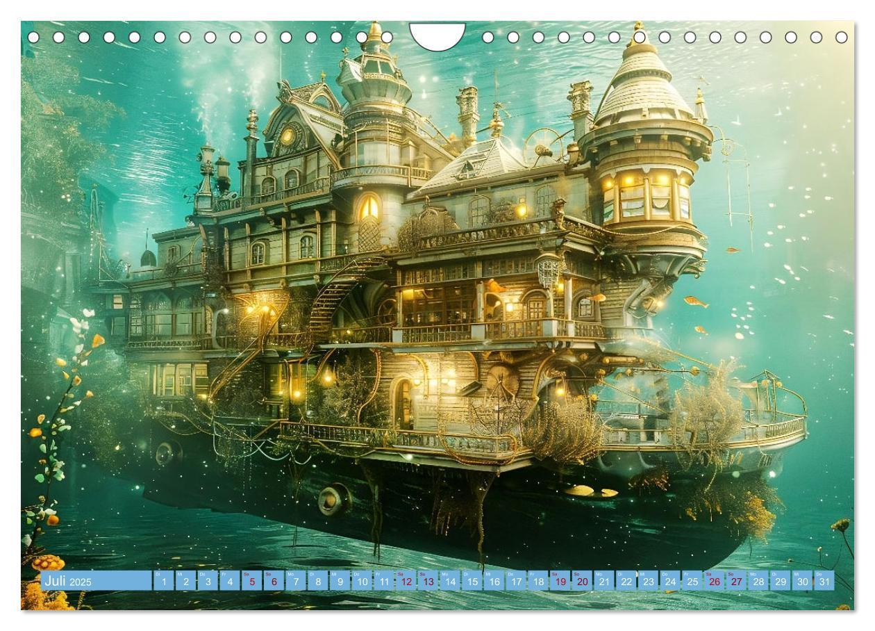 Bild: 9783435504930 | Steampunk Domizile (Wandkalender 2025 DIN A4 quer), CALVENDO...