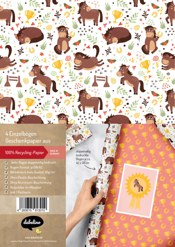 Cover: 4260615913010 | Geschenkpapier-Set für Kinder: Pferde / Reiten | Stück | 2021