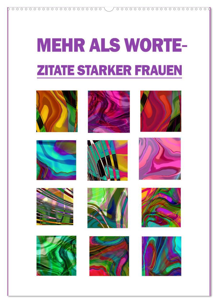 Cover: 9783435852093 | Mehr als Worte - Zitate starker Frauen (Wandkalender 2025 DIN A2...