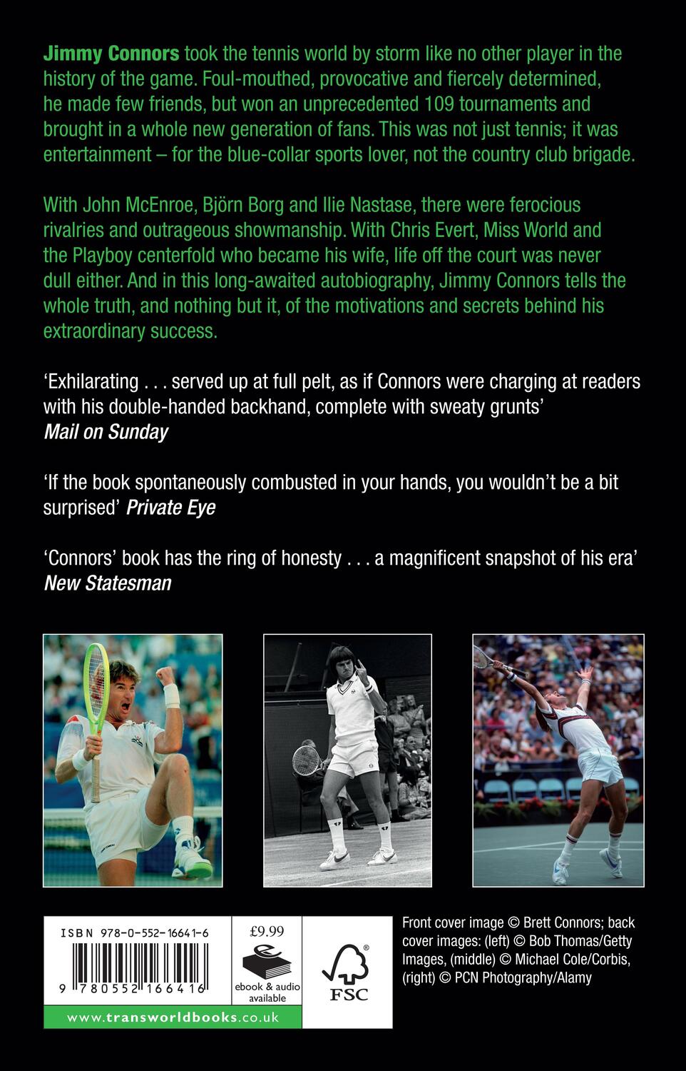 Rückseite: 9780552166416 | The Outsider: My Autobiography | Jimmy Connors | Taschenbuch | 2014