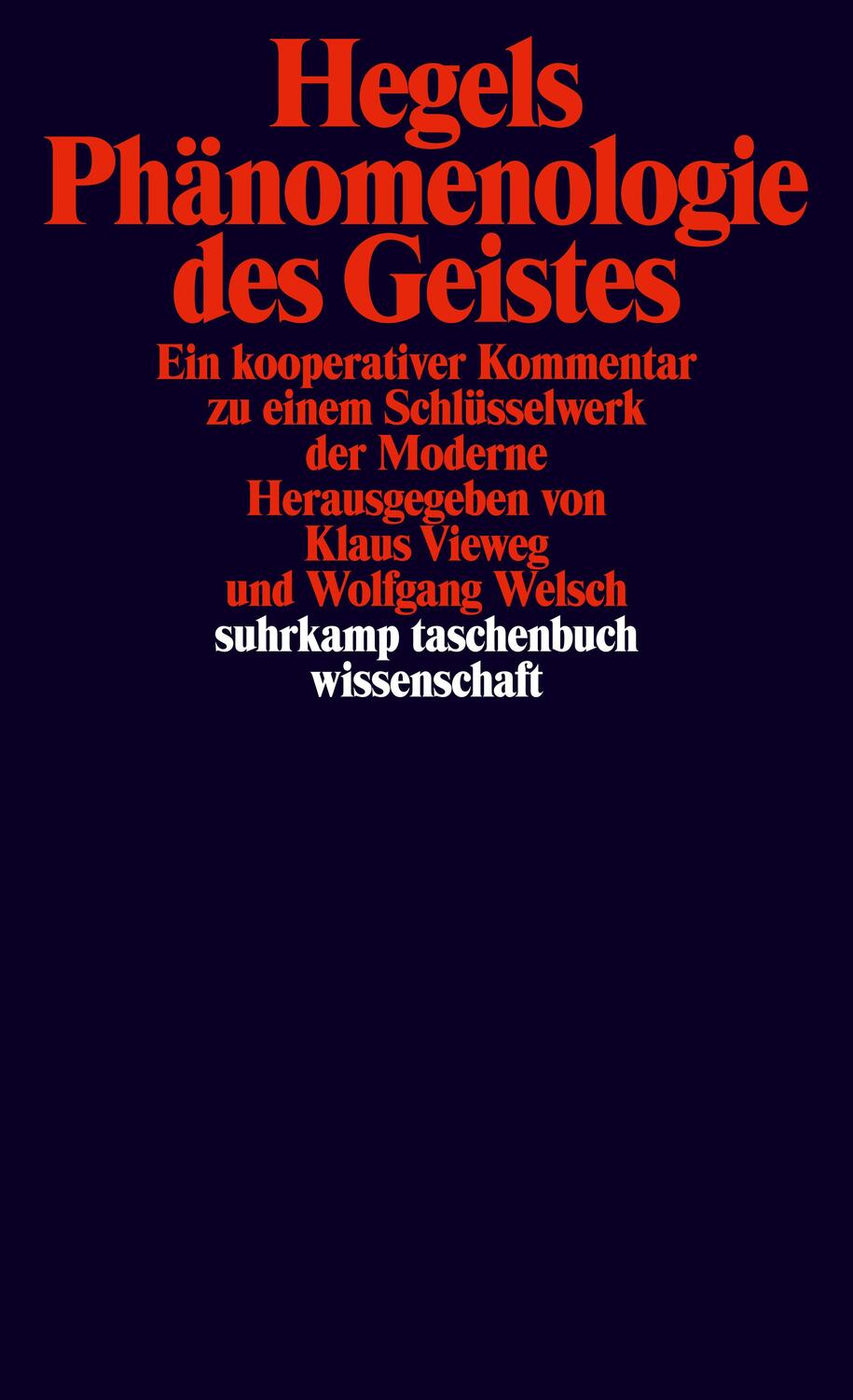 Cover: 9783518294765 | Hegels Phänomenologie des Geistes | Klaus Vieweg (u. a.) | Taschenbuch