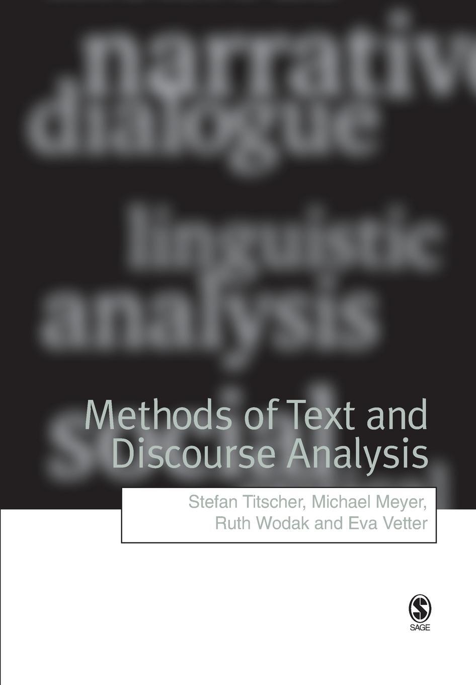 Cover: 9780761964834 | Methods of Text and Discourse Analysis | In Search of Meaning | Buch