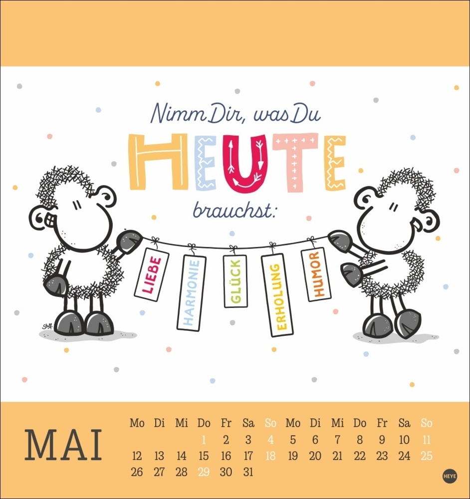 Bild: 9783756406968 | sheepworld Postkartenkalender 2025 | Kalender | Spiralbindung | 13 S.