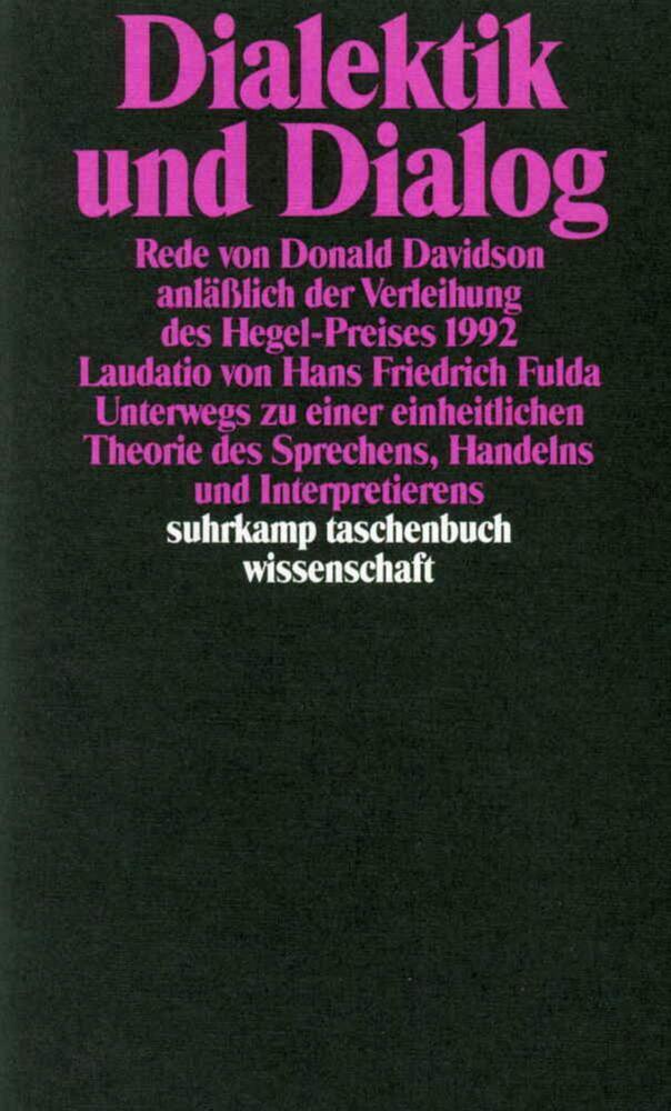 Cover: 9783518286807 | Dialektik und Dialog | Donald Davidson (u. a.) | Taschenbuch