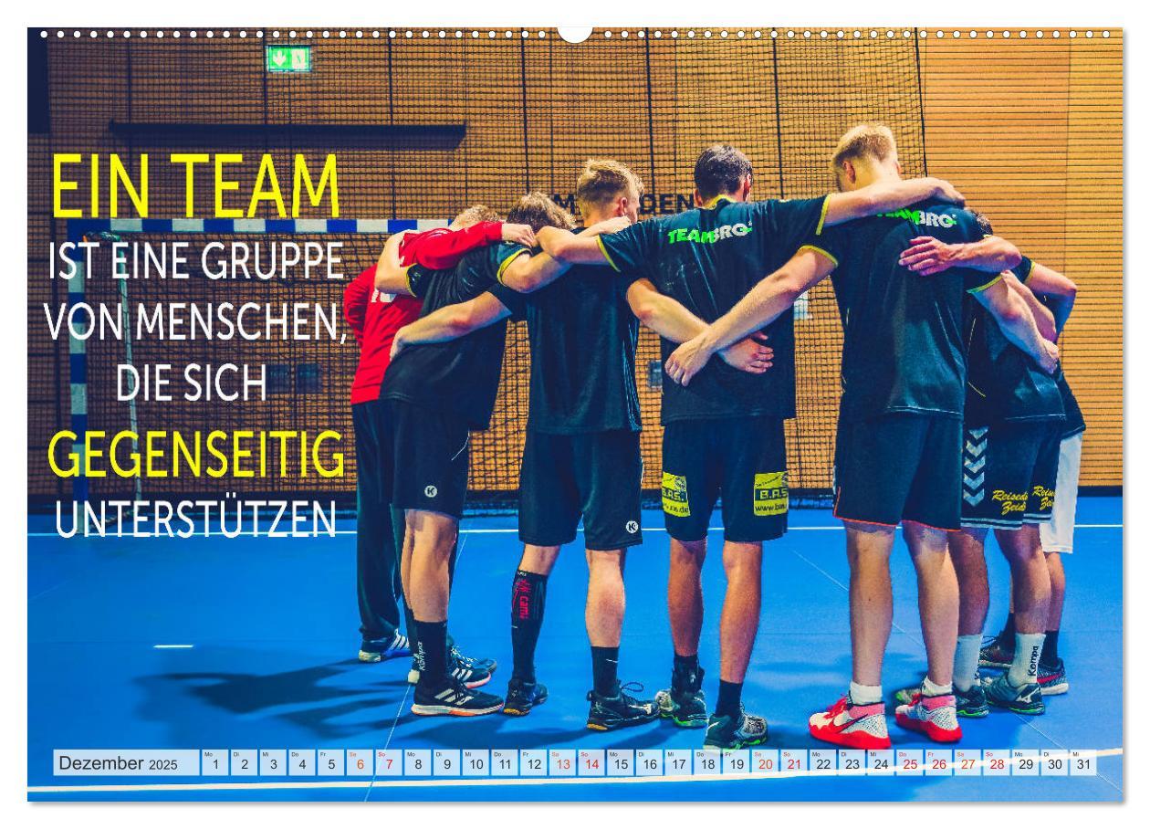 Bild: 9783435116867 | Positive Gedanken - Motivation und Handball (Wandkalender 2025 DIN...