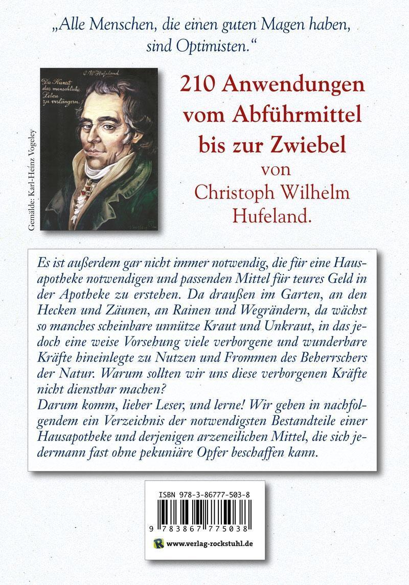 Bild: 9783867775038 | Dr. Hufeland's Hausapotheke | Christoph Wilhelm Hufeland | Taschenbuch