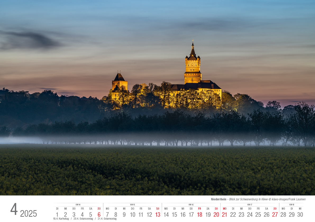 Bild: 9783965352216 | Niederrhein 2025 Bildkalender A3 Spiralbindung | Holger Klaes | 2025