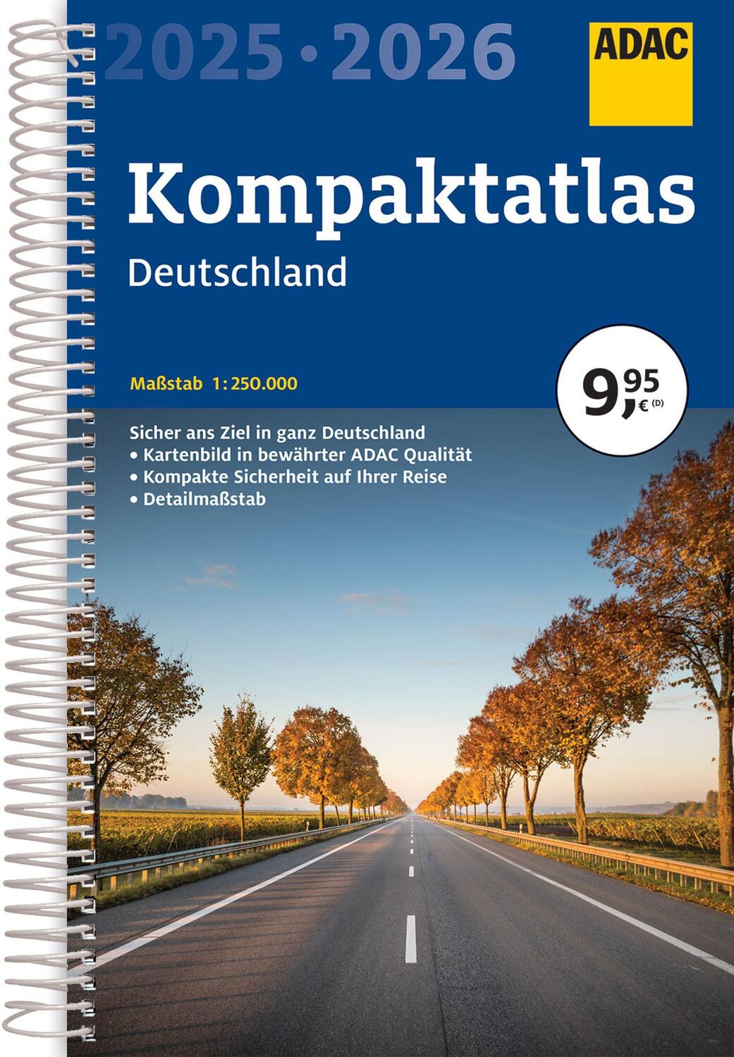 Cover: 9783826423437 | ADAC Kompaktatlas 2025/2026 Deutschland 1:250.000 | Taschenbuch | 2024