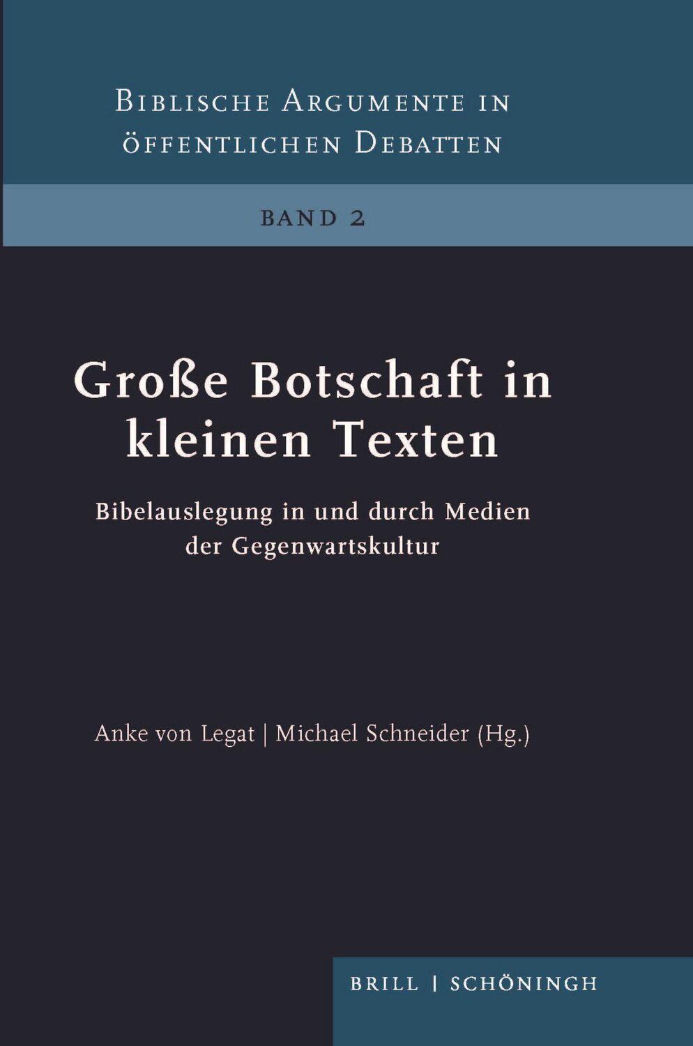 Cover: 9783506791191 | Große Botschaft in kleinen Texten | Buch | Brill Schöningh | XIV