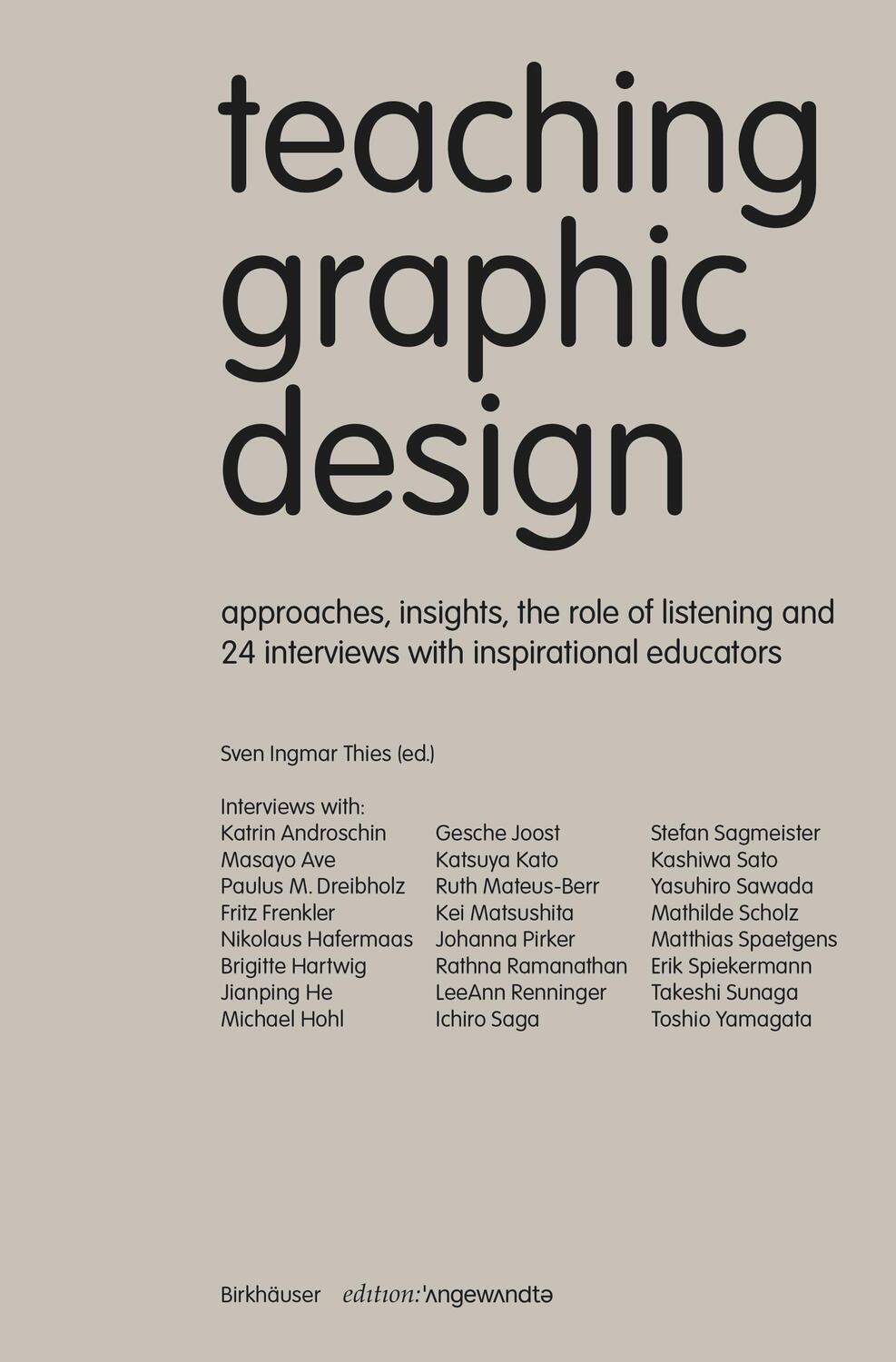 Cover: 9783035626001 | Teaching Graphic Design | Sven Ingmar Thies | Taschenbuch | 288 S.