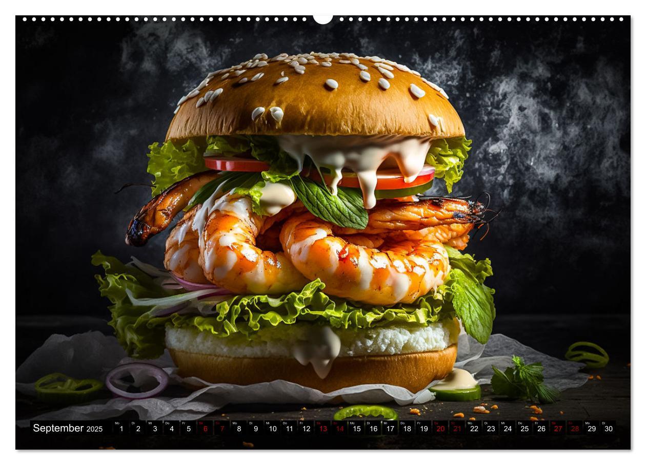 Bild: 9783383912214 | Burgerfood (Wandkalender 2025 DIN A2 quer), CALVENDO Monatskalender