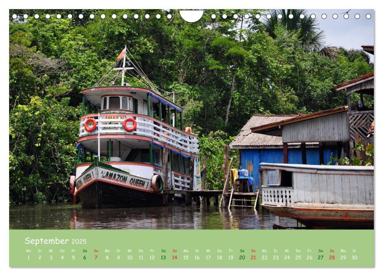 Bild: 9783435658541 | Am Amazonas (Wandkalender 2025 DIN A4 quer), CALVENDO Monatskalender