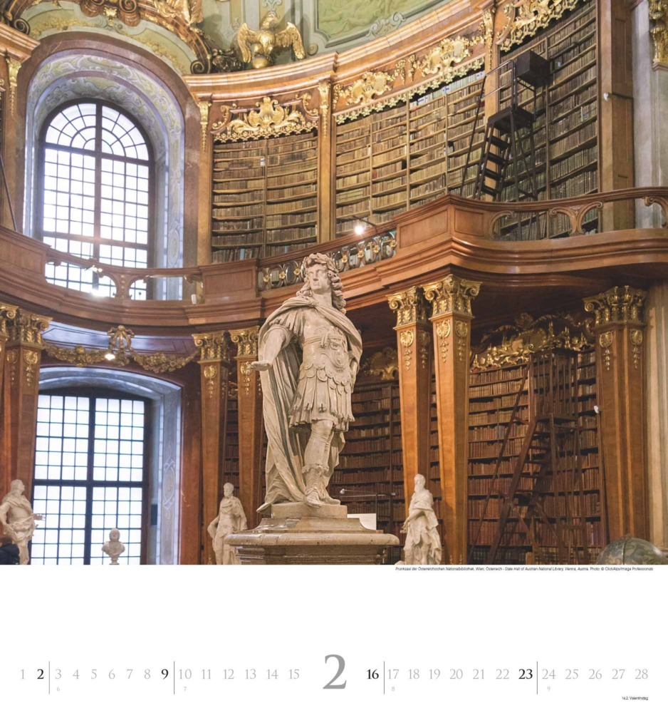 Bild: 4250809654188 | DUMONT - Bibliotheken 2025 Wandkalender, 45x48cm,...