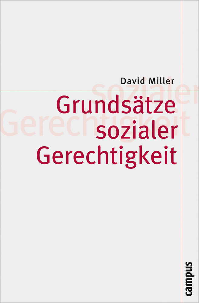 Cover: 9783593381527 | Grundsätze sozialer Gerechtigkeit | David Miller | Buch | 382 S.